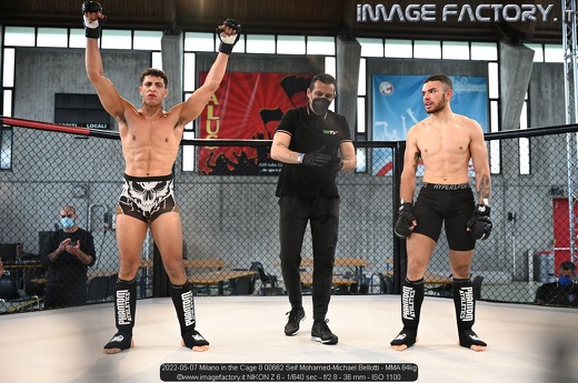 2022-05-07 Milano in the Cage 8 00662 Seif Mohamed-Michael Bellotti - MMA 84kg